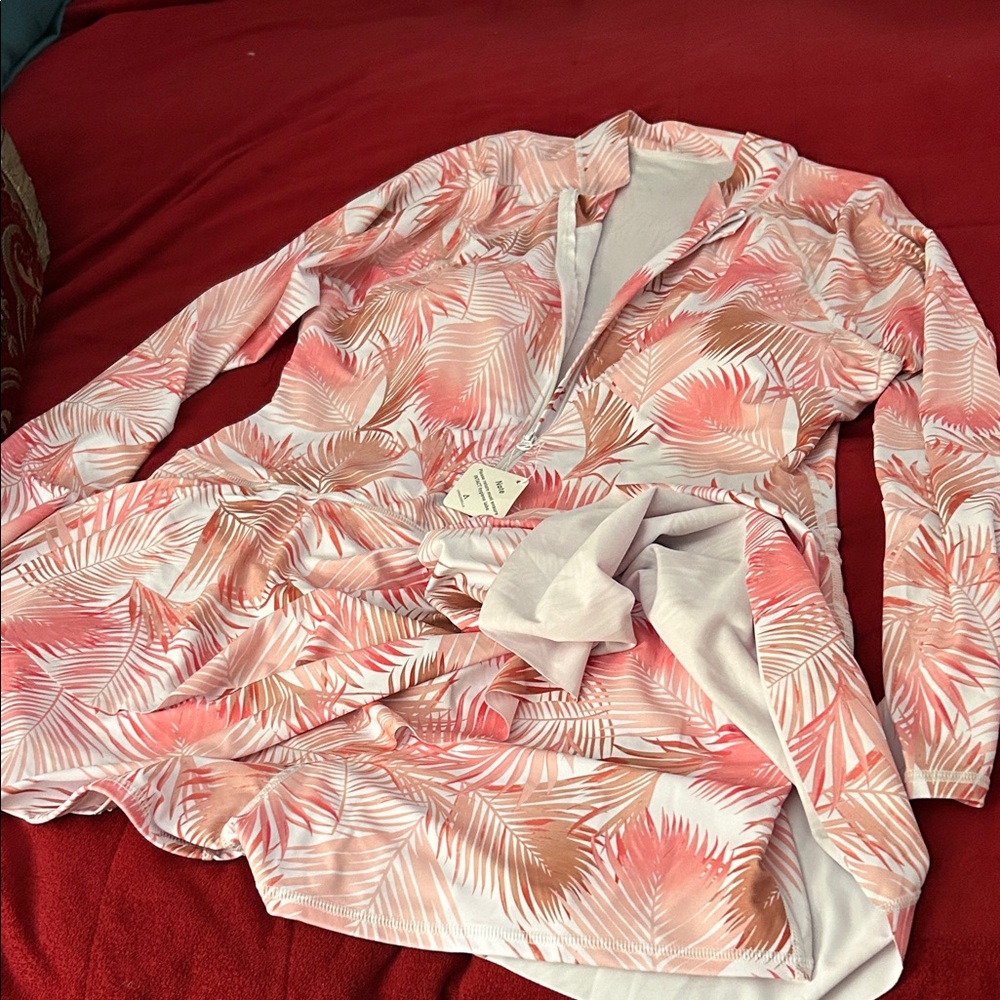 Tropical  Women's sport skirt over short.